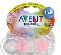 AVENT Šidítko silikon průhledné 3-6 měsíců 2 ks