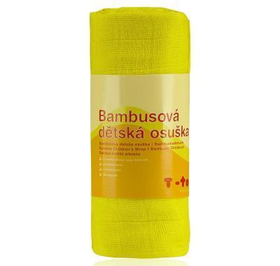 T-TOMI Bambusová dětská osuška žlutá 1 kus