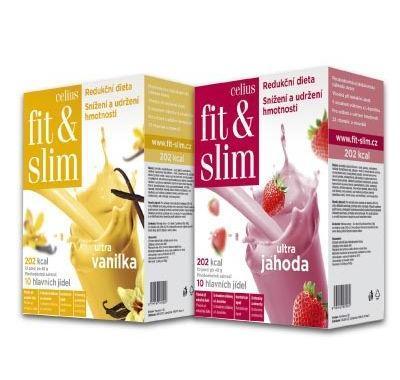 CELIUS duopack Fit & Slim ultra (vanilka   jahoda) 2x480 g