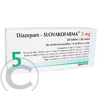 DIAZEPAM SLOVAKOFARMA 5 MG  20X5MG Tablety