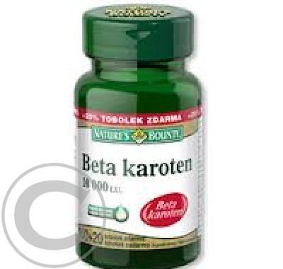 Nature´s Bounty Betakaroten 10000IU - 100   20 tobolek ZDARMA