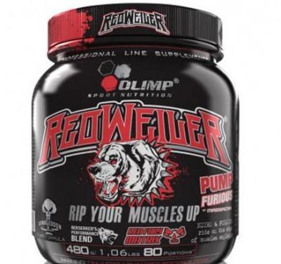 Redweiler, předtréninková stimulační směs, 480 g, Olimp - Red Punch